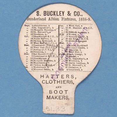 Spiel auf Albion, Buckley für Hüte von English School