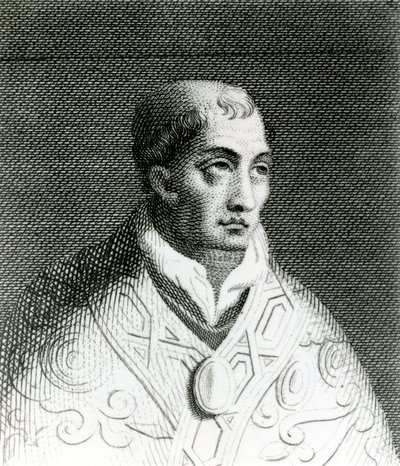 Papst Johannes VIII. (820-82) (Gravur) von English School