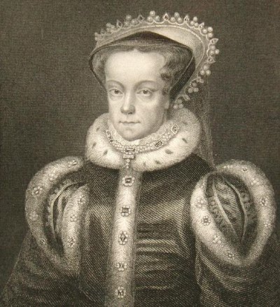 Porträt von Königin Maria I. (Gravur) von English School