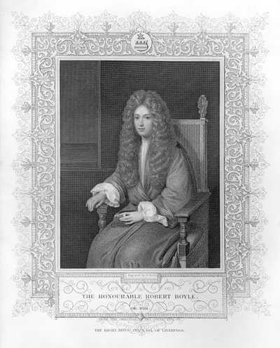 Porträt von The Honourable Robert Boyle von English School