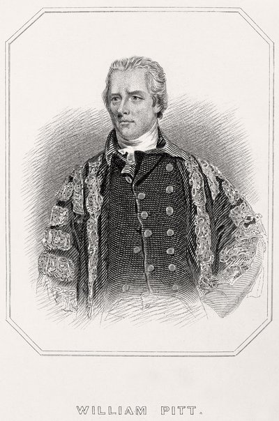 Porträt von William Pitt, 1835 von English School