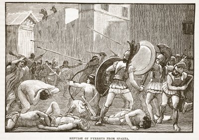 Zurückweisung des Pyrrhus aus Sparta von English School