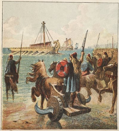 Die Römer erobern Britannien, veröffentlicht 1890 von English School