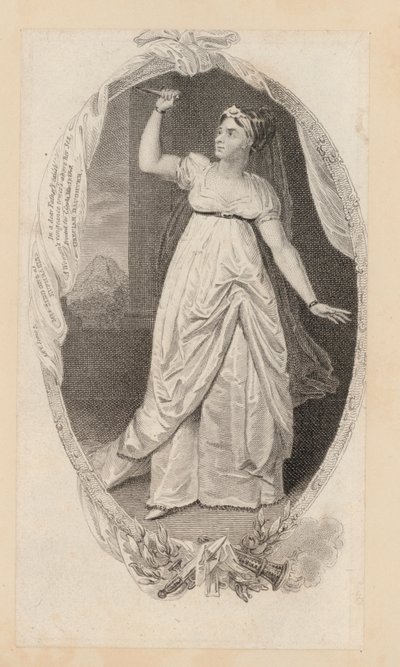 Sarah Siddons, Schauspielerin, als Euphrasia (Gravur) von English School