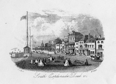 Südliche Esplanade, Deal (Stich) von English School