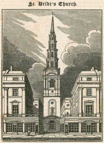 St Brides Kirche, Fleet Street, London von English School