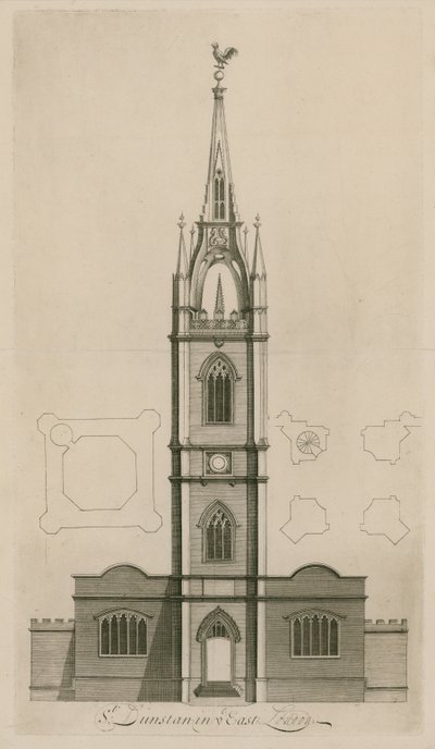 St. Dunstan im Osten, London von English School