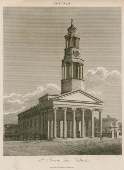 Neue St. Pancras Kirche, London von English School