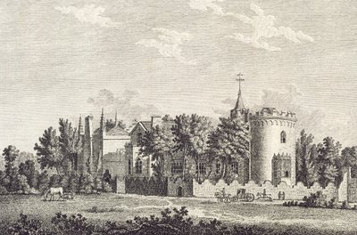 Strawberry Hill: Nordfront, 1784 von English School