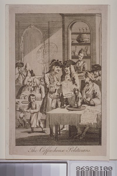 Die Kaffeehaus-Politiker, 1772 von English School