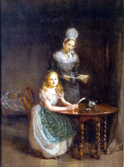 Die Gouvernante, um 1860 von English School