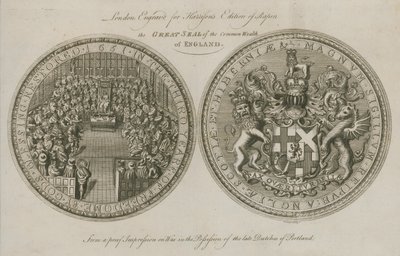 Das Große Siegel des Commonwealth von England von English School