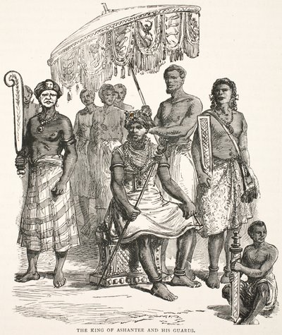 Der König von Ashantee und seine Wachen von English School