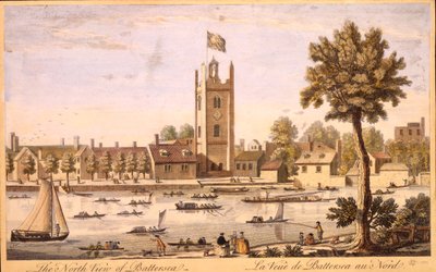 Die Nordansicht von Battersea, ca. 1744 von English School