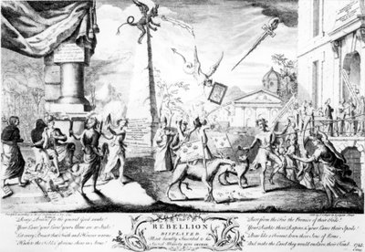 Die Rebellion dargestellt von English School