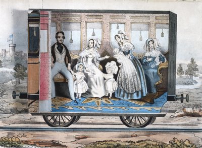 Die königliche Eisenbahnwagen, ca. 1848 von English School