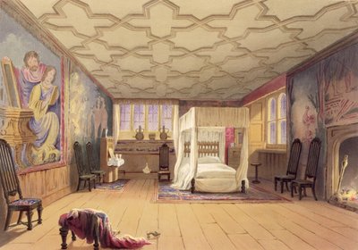 Das weiße Zimmer, Cotehele House, ca. 1830-40 von English School