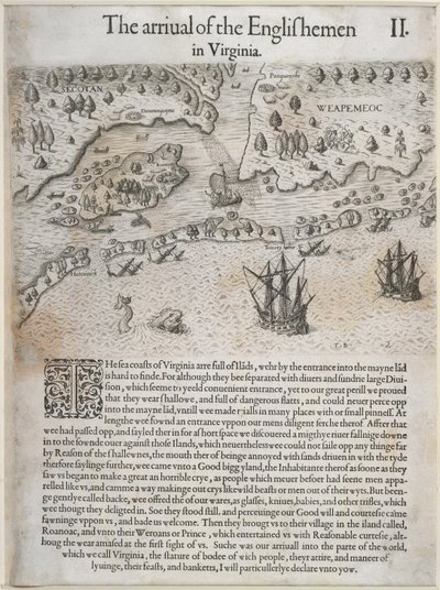 Die Ankunft der Engländer in Virginia von English School