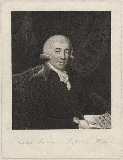 Thomas Saunders Dupuis, ca. 1800 (Punktiergravur) von English School