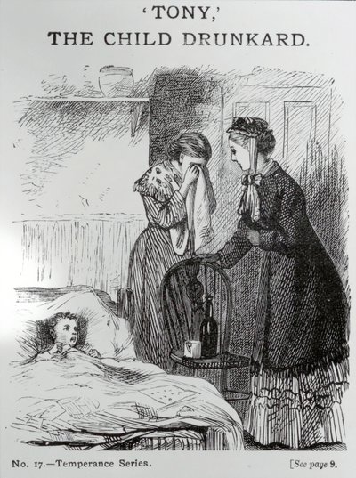 Tony, das betrunkene Kind, ca. 1860 von English School
