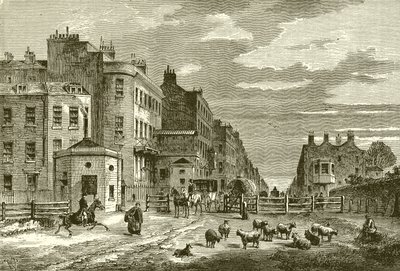 Tyburn Turnpike, 1820 von English School