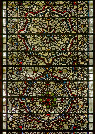 Fenster Fünf-Schwestern, Darstellung von Grisaille von English School