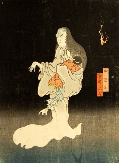 Ichikawa Yonezo als Geist von Oiwa, 1865 von Enjaku