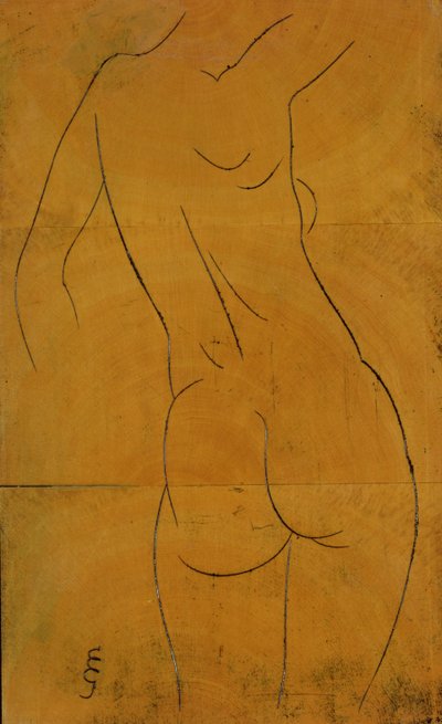 Weiblicher Akt, Rückansicht von Eric Gill