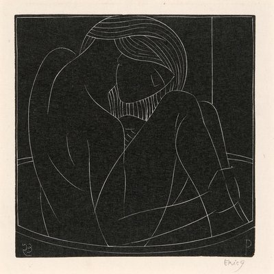 Mädchen in der Badewanne von Eric Gill