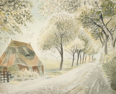 Straße an einem Flugplatz, ca. 1942 von Eric Ravilious
