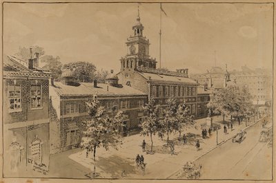 Philadelphia, Independence Hall, Chestnut Street von Ernest C. Peixotto