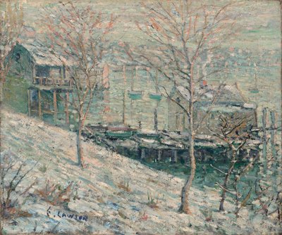 Winterlandschaft am Harlem River von Ernest Lawson