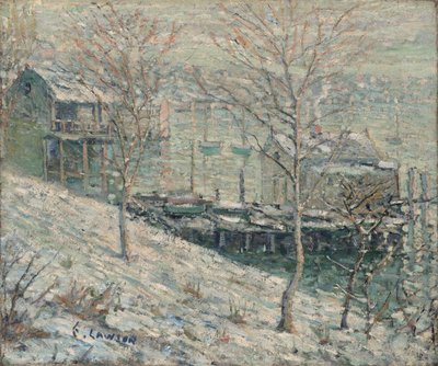 Harlem River Winterlandschaft, ca. 1910 von Ernest Lawson