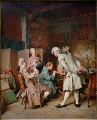 Die Liebhaber der Malerei von Ernest Meissonier