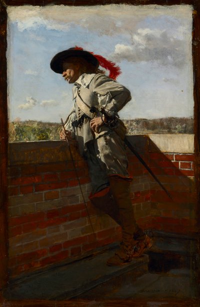 Auf einer Terrasse von Ernest Meissonier