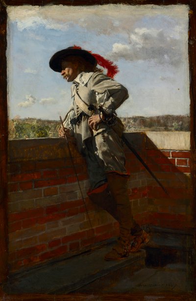 Auf einer Terrasse, 1867 von Jean Louis Ernest Meissonier