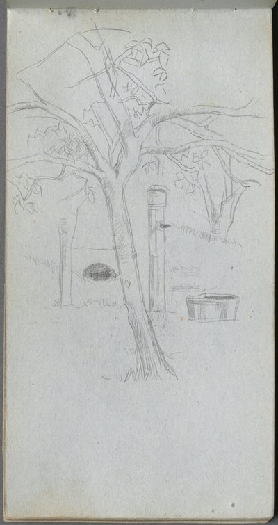 Skizzenbuch, Seite 36: Baumstudie von Ernest Meissonier