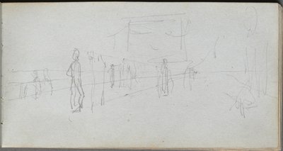 Skizzenbuch, Seite 40: Perspektivstudie von Ernest Meissonier