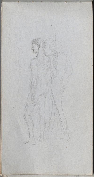 Skizzenbuch, Seite 92: Zwei Akte von Ernest Meissonier