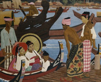 Flussüberquerung, Burma von Ernest Procter
