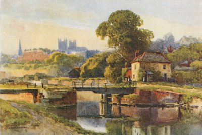 Exeter vom Kanal von Ernest William Haslehust