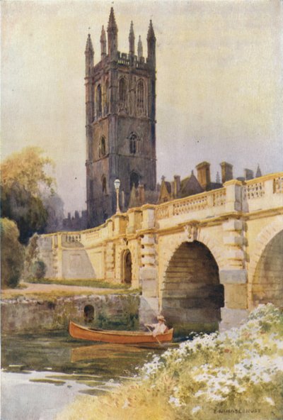 Magdalen Brücke und Turm von Ernest William Haslehust