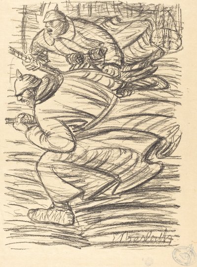 Der Angriff, veröffentlicht 1915 von Ernst Barlach