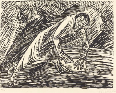 Der schreibende Prophet (Heiliger Johannes auf Patmos) von Ernst Barlach