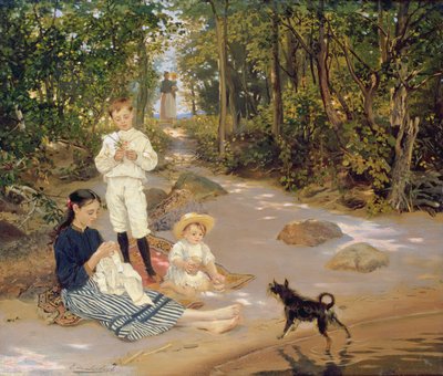 Familie des Künstlers, 1880er von Ernst Friedrich von Liphardt