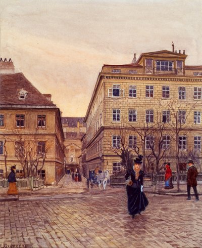 Der Getreidemarkt und die Papagenogasse in Wien von Ernst Graner