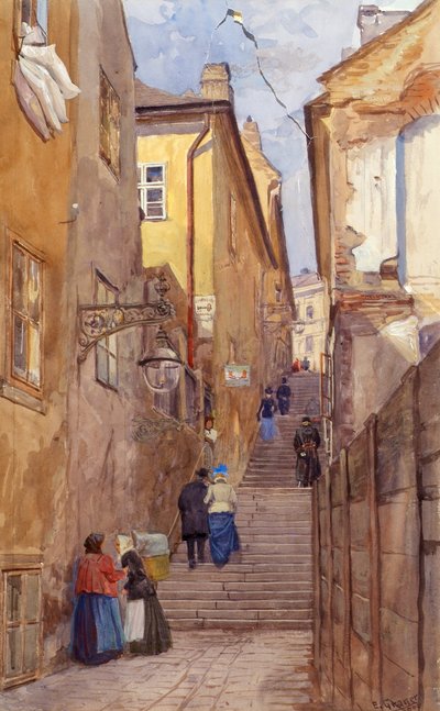 Die Bettlerstiege in Wien-Mariahilf von Ernst Graner