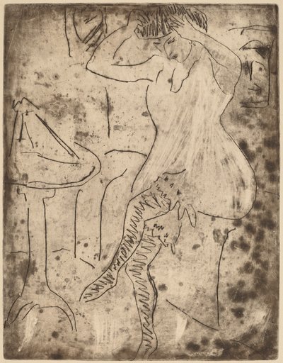 Dodo richtet ihr Haar, 1909 von Ernst Ludwig Kirchner
