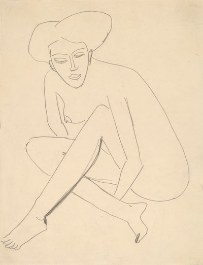 Dodo sitzend, 1910 von Ernst Ludwig Kirchner