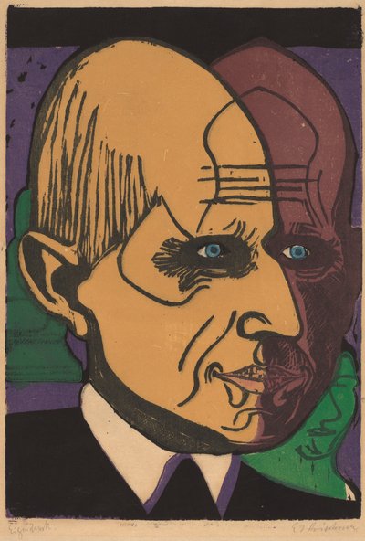 Kopf von Dr. Bauer, 1933 von Ernst Ludwig Kirchner